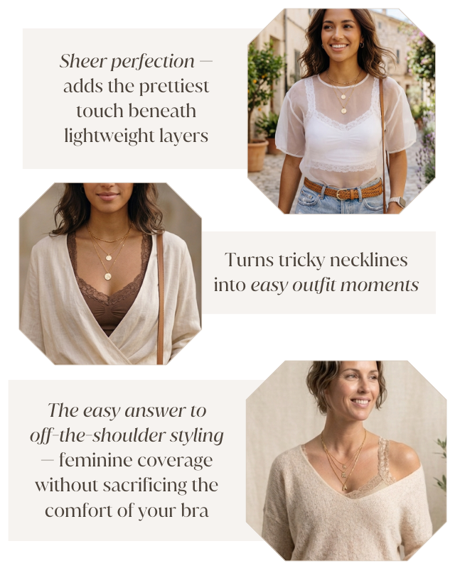 Lace Bralette for Layering | Soft Stretch Lace Coverage Bralette