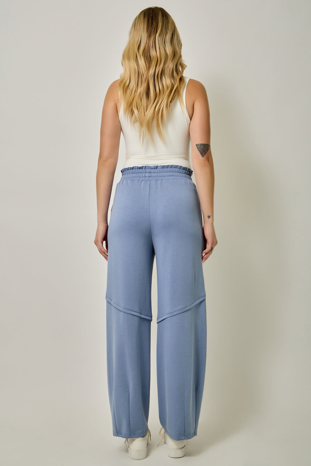 Scuba Jersey Barrel Pants with Drawstring Waist & Pockets