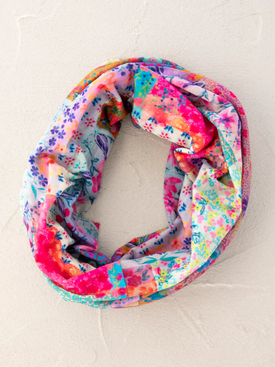 Pink Watercolor Patchwork Full Boho Bandeau® Headband