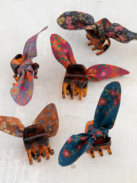 Natural Life Multicolored Mini Hair Claw Clips, Set of 5