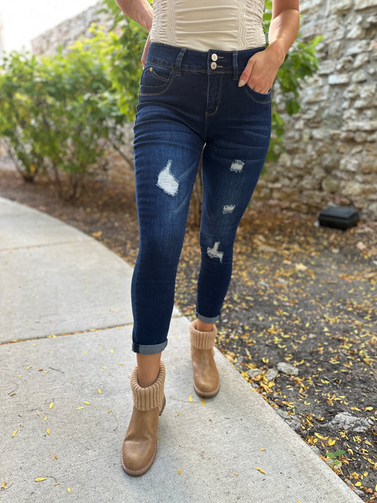 Curve Appeal Cuffed Ankle Jeans