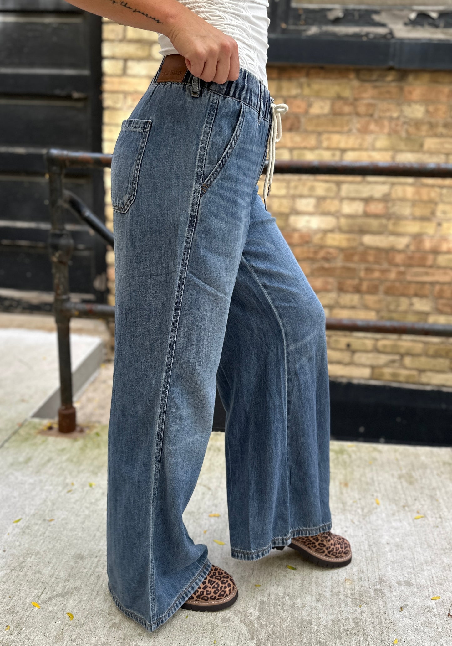 Judy Blue Featherlight Flow High Waist Palazzo Jeans