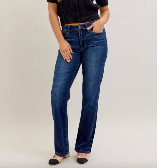 Judy Blue The Everyday Icon Dark Wash Straight Leg Jeans