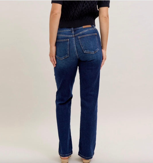 Judy Blue The Everyday Icon Dark Wash Straight Leg Jeans