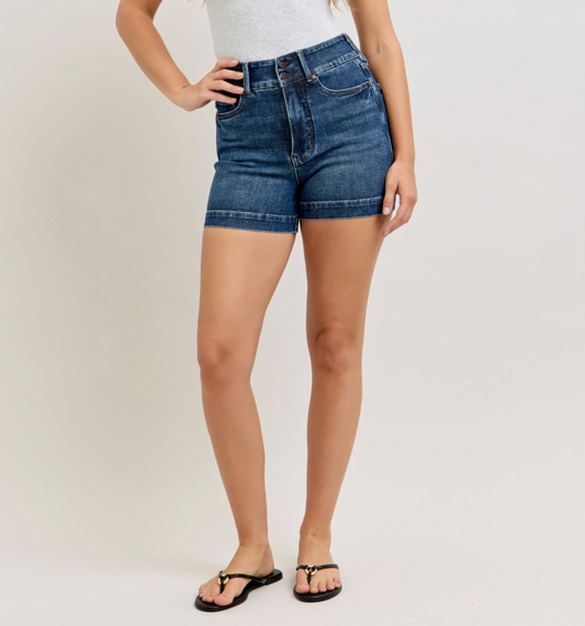 Judy Blue Flatter & Feel Amazing Tummy Control Slim Shorts