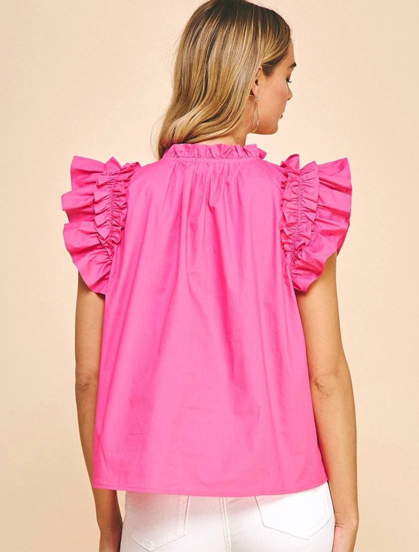 Cute Ruffled Shirt Playful Ruffled Shirt – Pizzazz