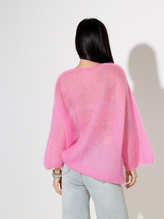 Blush Breeze Mohair Sweater