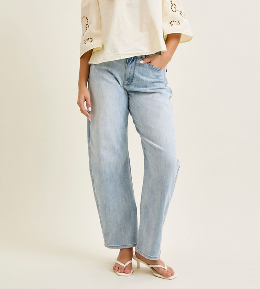 Judy Blue Marlow Arc High Waist Jeans – Light Wash Patch Pocket Denim (Lightweight Spring Fit)