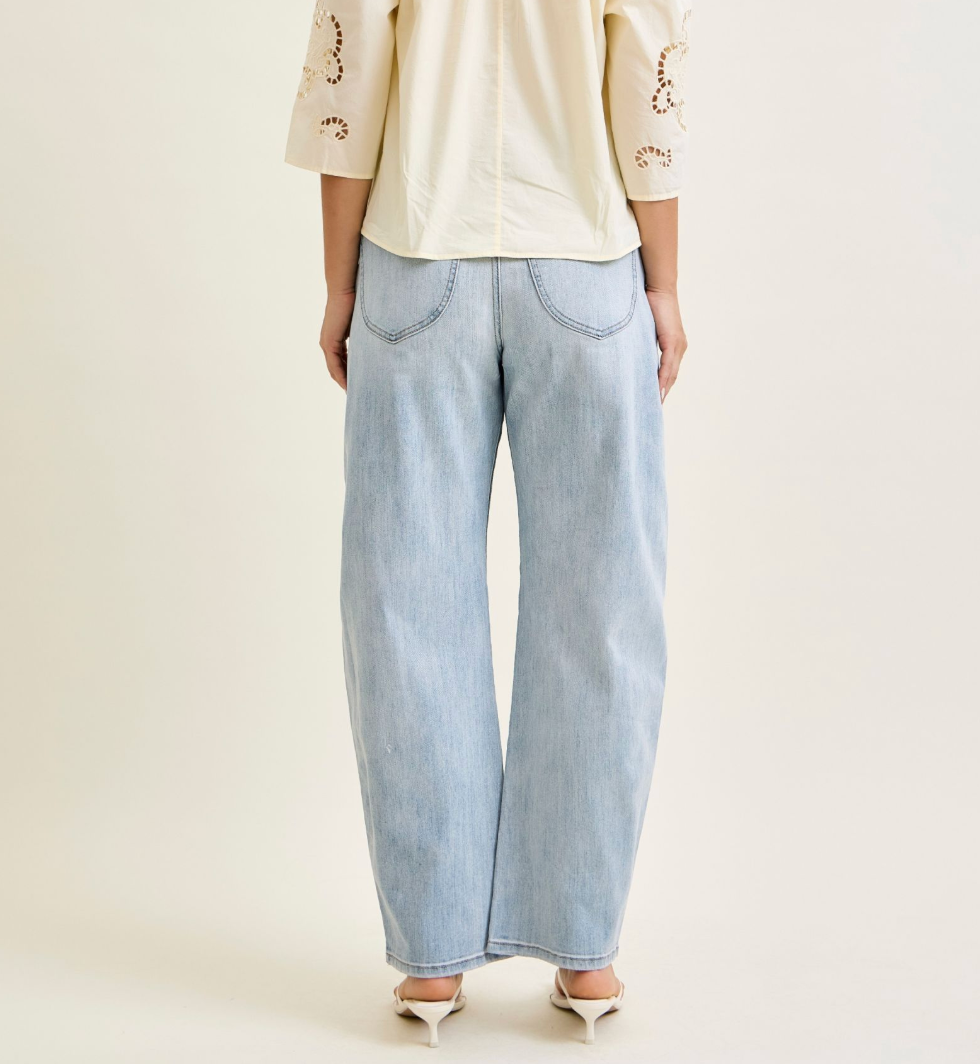 Judy Blue Marlow Arc High Waist Jeans – Light Wash Patch Pocket Denim (Lightweight Spring Fit)