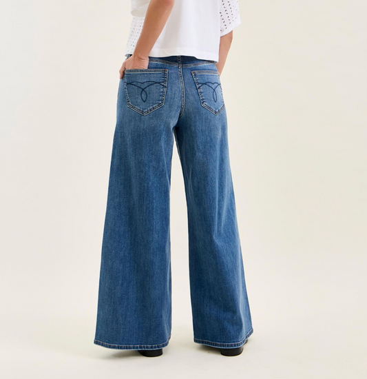 Judy Blue High Waist Palazzo Jeans | Wide Leg Stretch Denim Pants