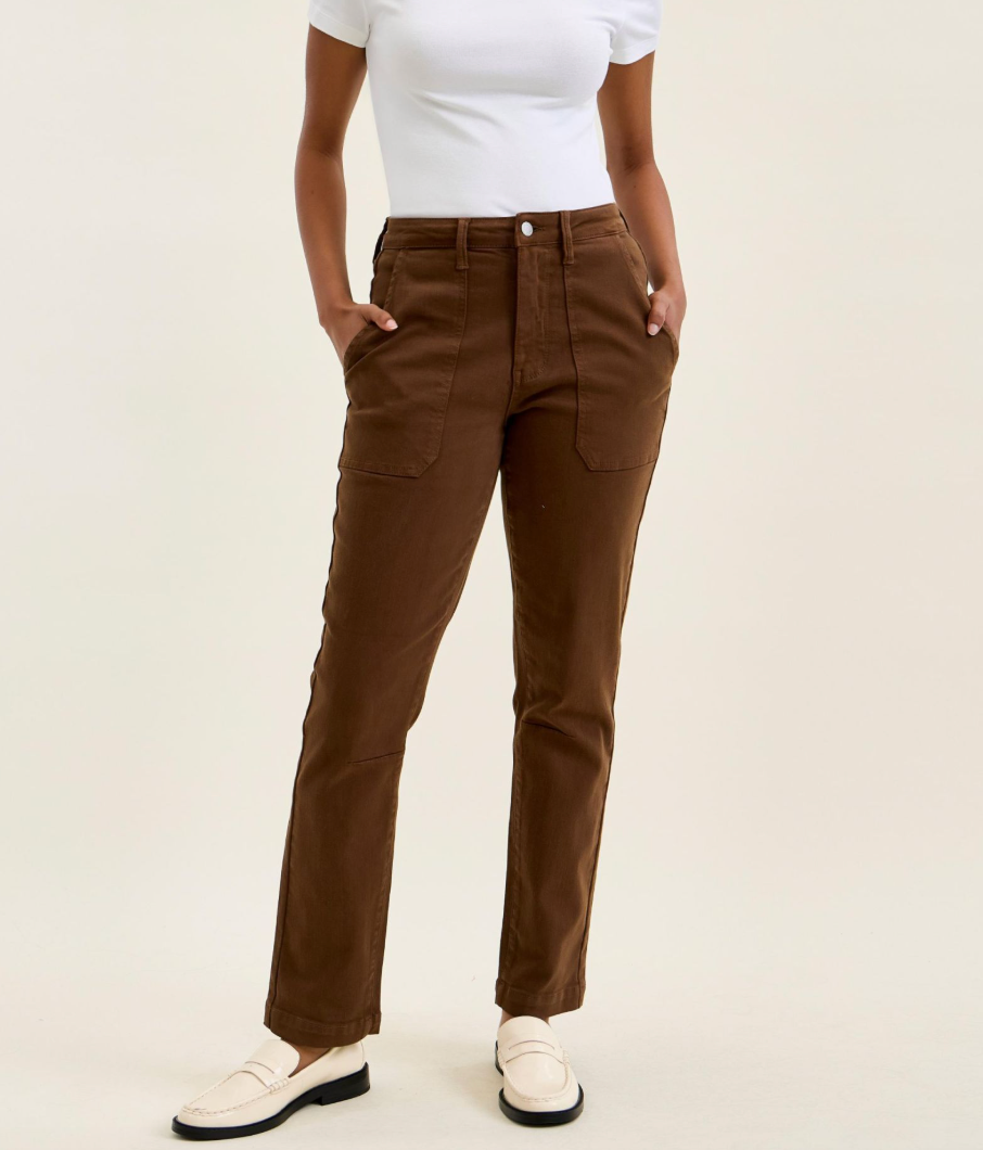 Judy Blue Aurora Weekender Jeans - Rich Mahogany