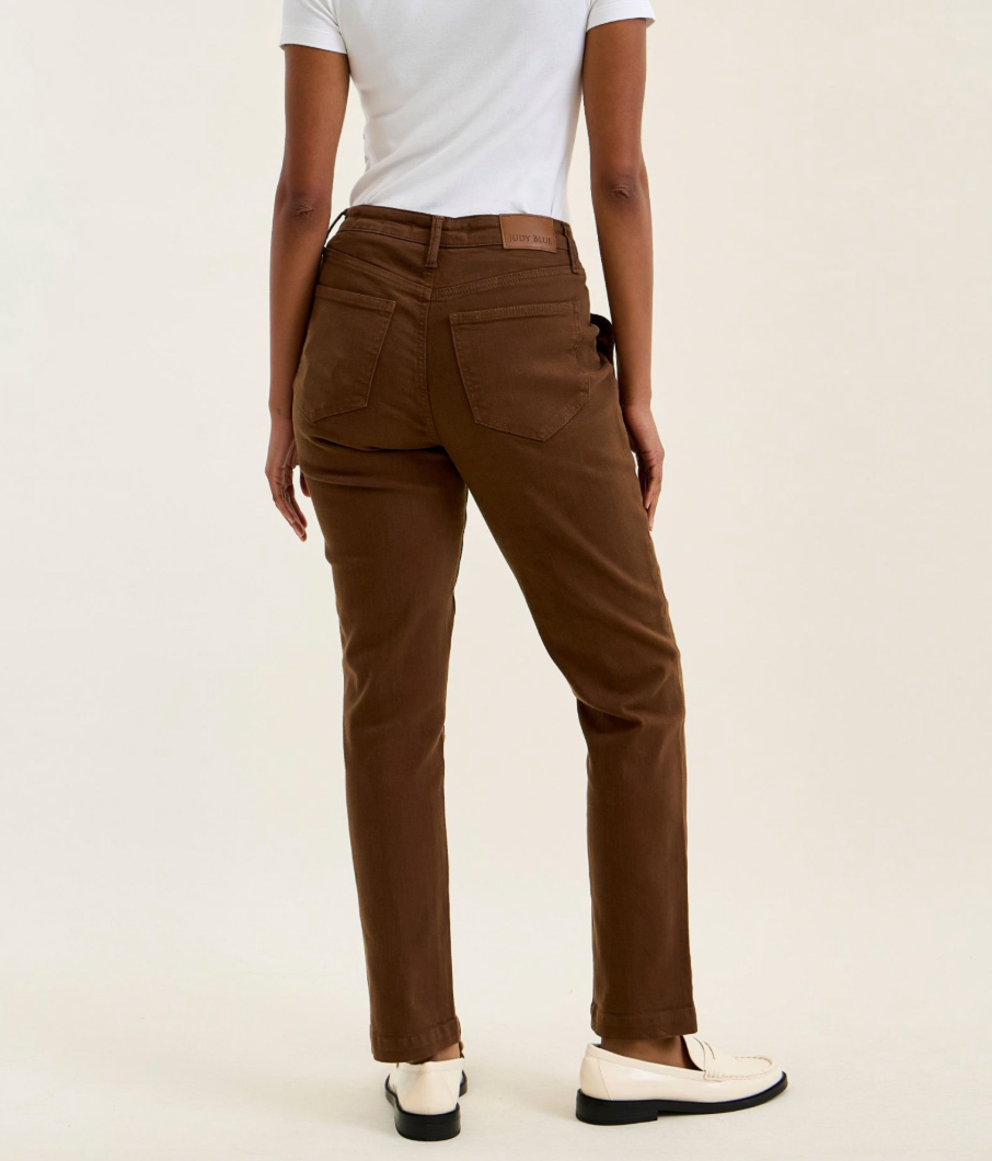 Judy Blue Aurora Weekender Jeans - Rich Mahogany