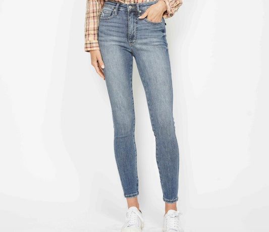 Judy Blue High Waist Tummy Control Contrast Wash Skinny Jeans