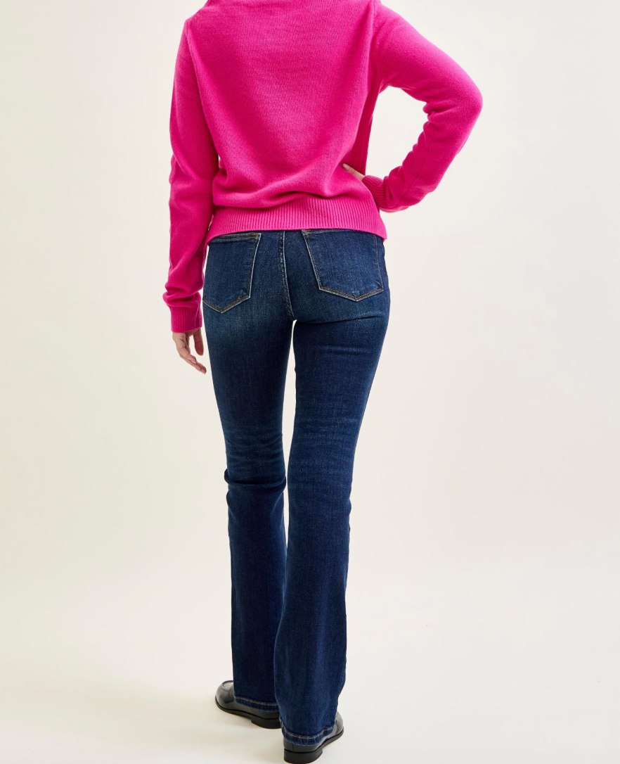 Judy Blue Mid Rise Dark Wash Bootcut Jeans | Stretch Denim Women's Jeans