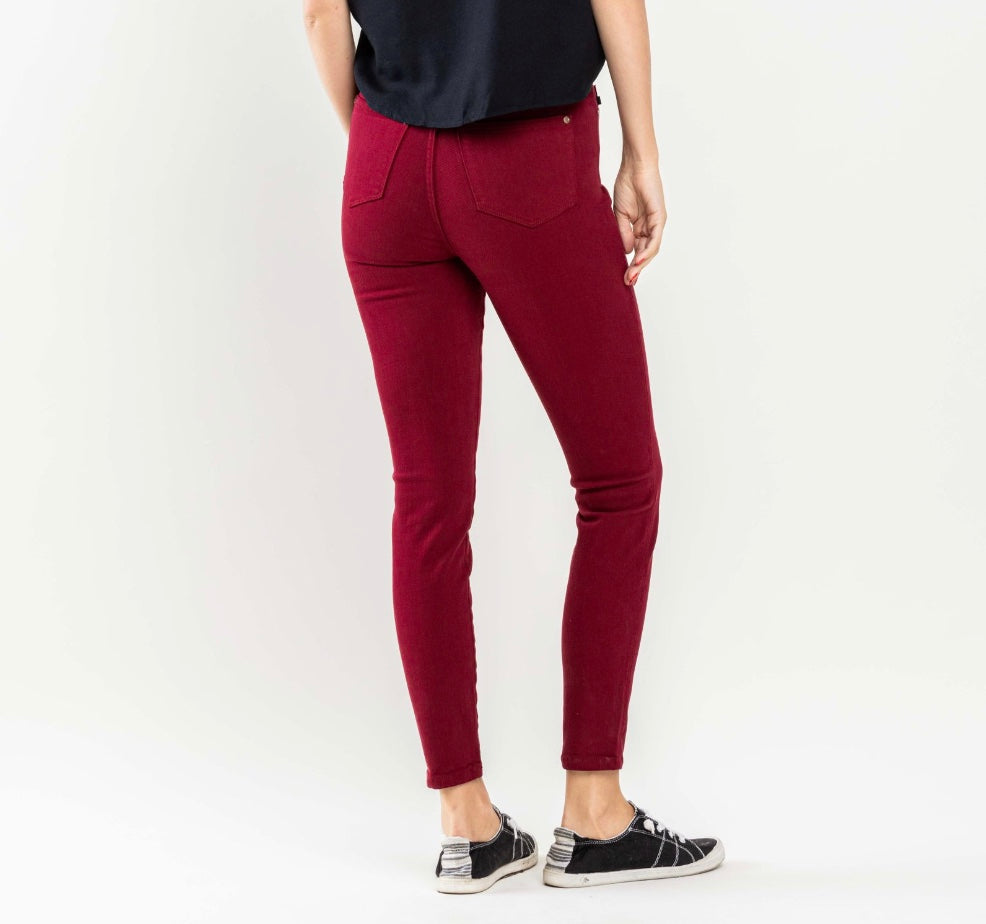 Judy Blue High Waist Tummy Control Garment Dyed Skinny Jeans