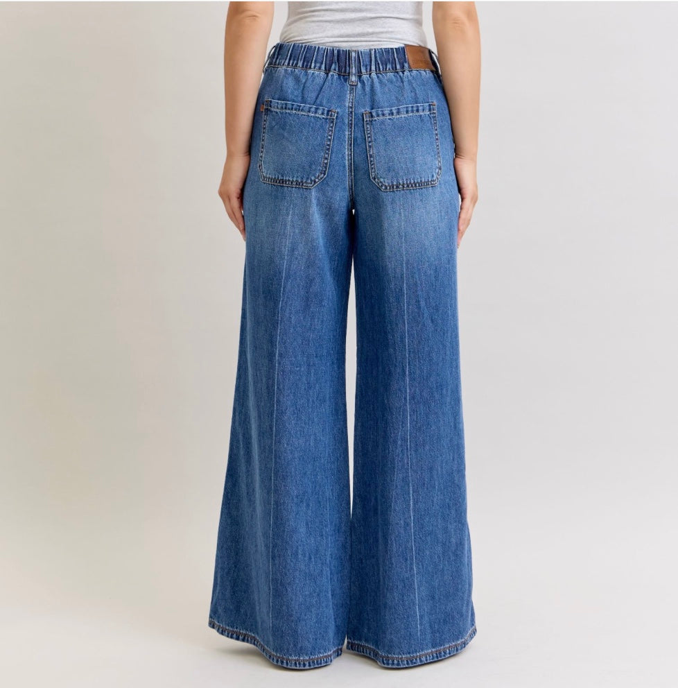 Judy Blue Featherlight Flow High Waist Palazzo Jeans