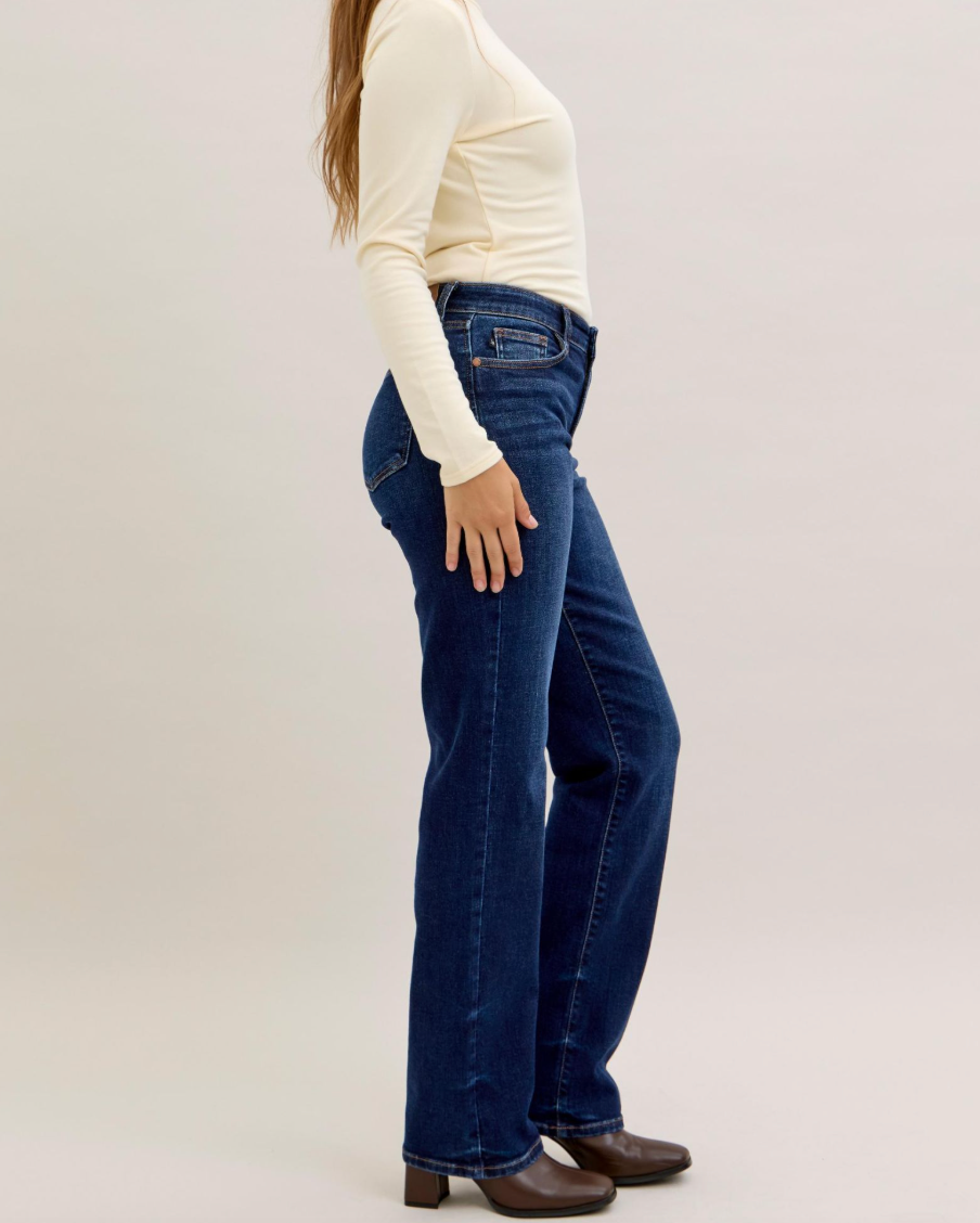 Judy Blue The Everyday Icon Dark Wash Straight Leg Jeans