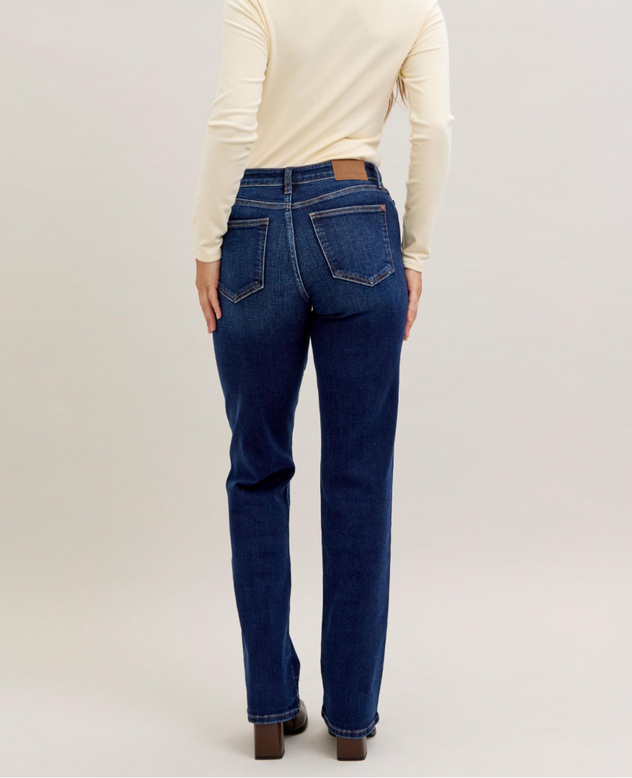 Judy Blue The Everyday Icon Dark Wash Straight Leg Jeans