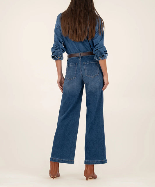 Kut From The Kloth Dark Wash Meg High Rise Wide Leg Jeans