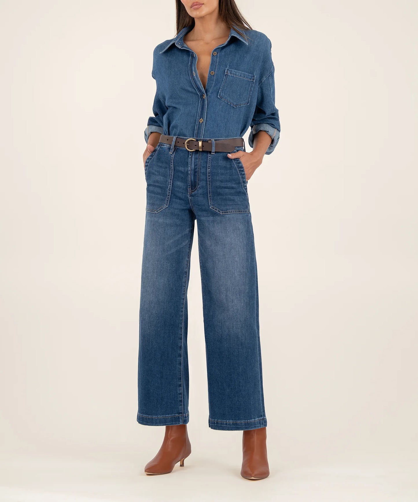 Kut From The Kloth Dark Wash Meg High Rise Wide Leg Jeans