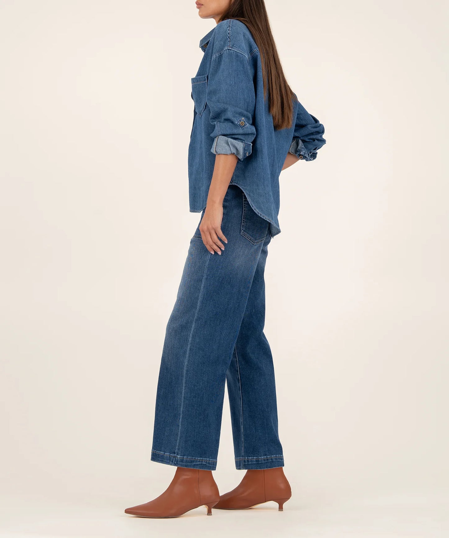 Kut From The Kloth Dark Wash Meg High Rise Wide Leg Jeans