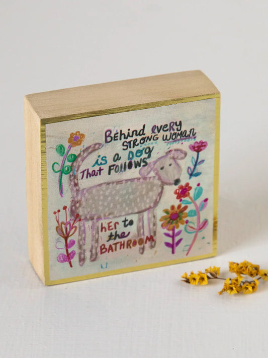Natural Life Behind Every Strong Woman Tiny Block Keepsake
