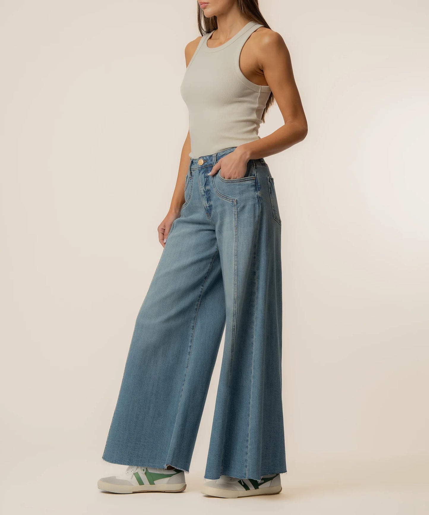 Blake High Rise Super Wide Leg, Exclusive in Wishfulness Wash