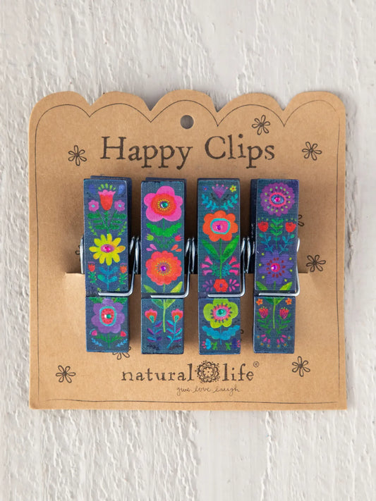 Folk Flower Happy Clips
