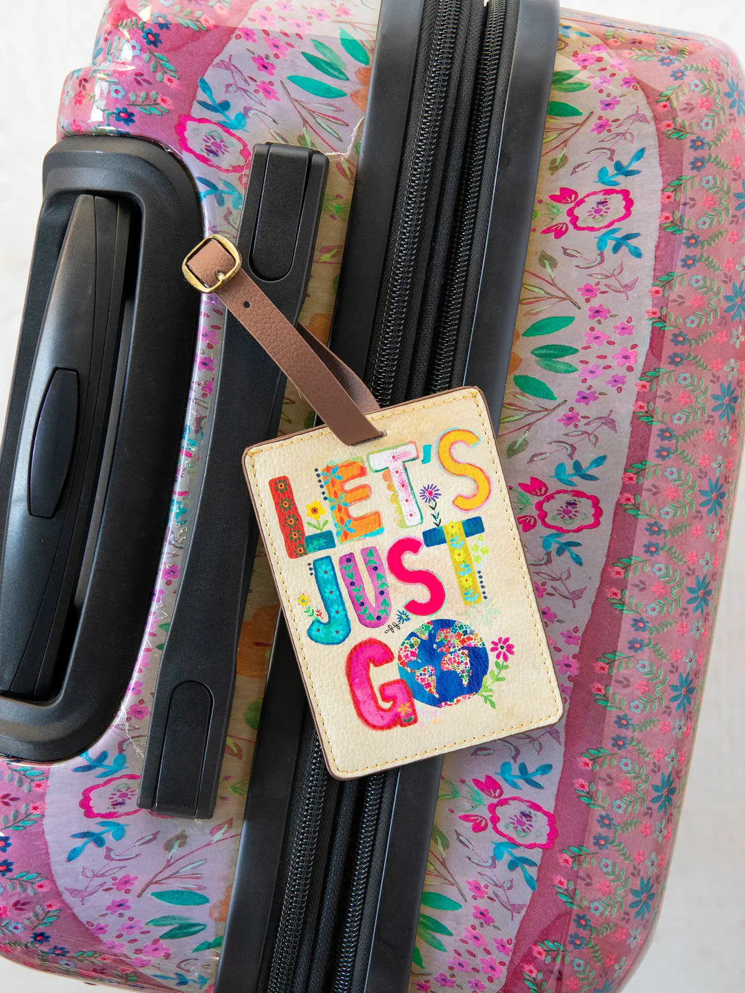Natural Life Travel Happy Luggage Tag