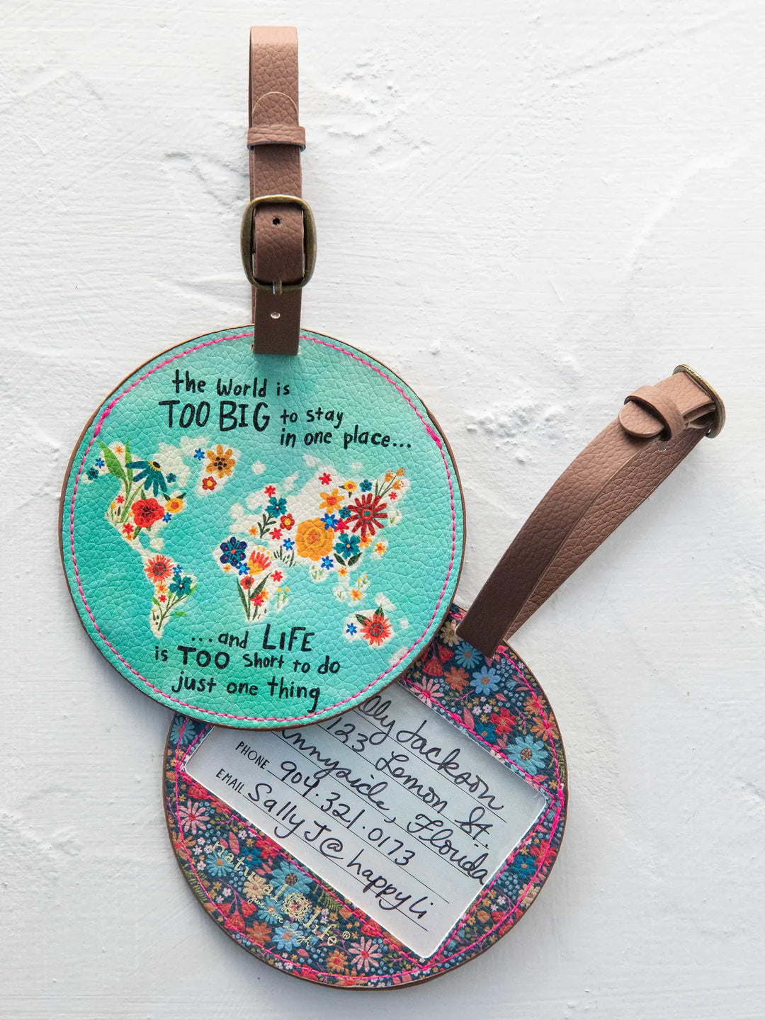 Natural Life Travel Happy Luggage Tag