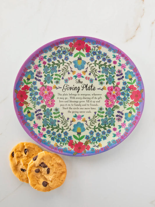 Natural Life Cream Melamine Giving Plate