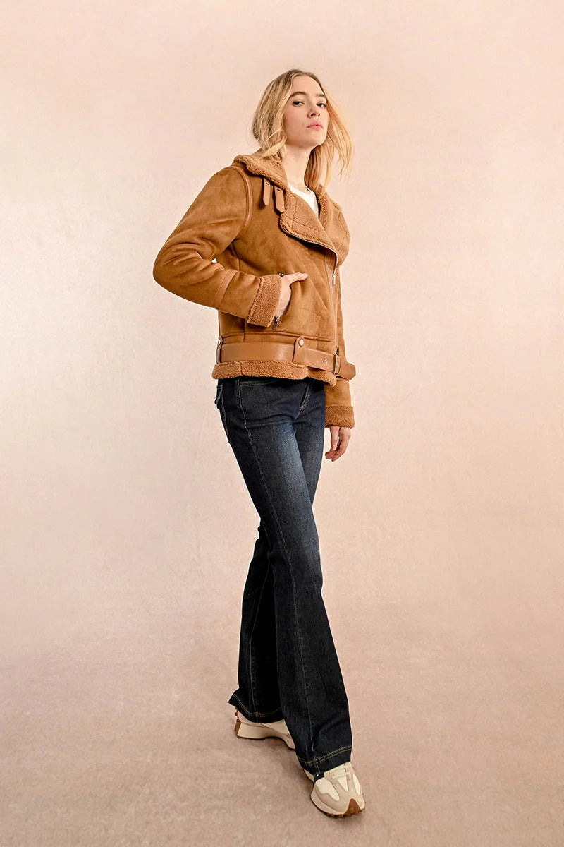 Suedette Bomber Jacket Pizzazz Beloit