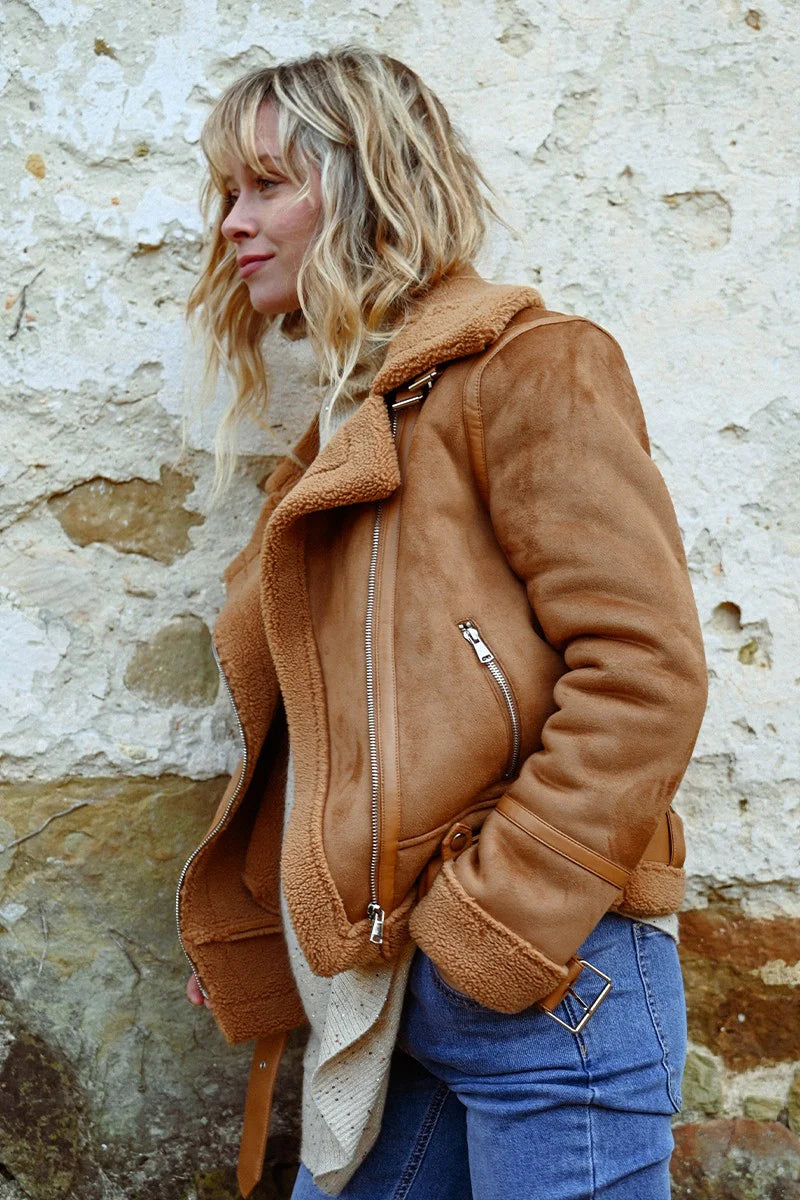 Suedette Bomber Jacket Pizzazz Beloit