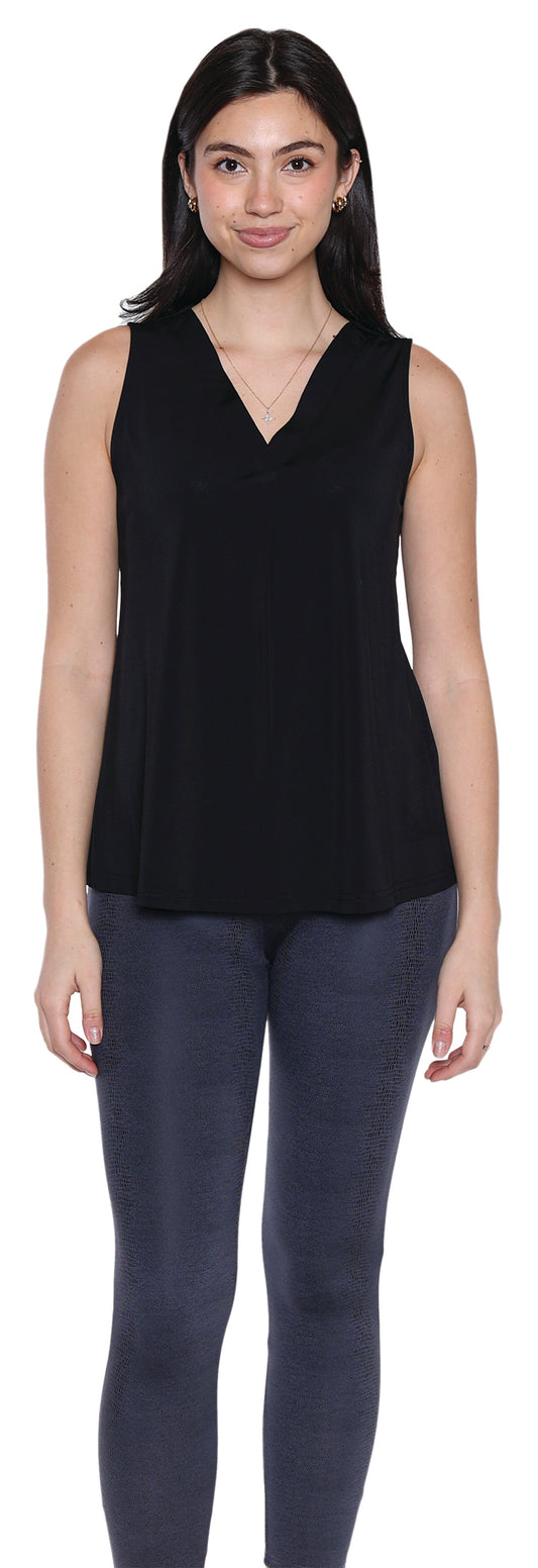 Sleeveless V-Neck Loose Fit Top