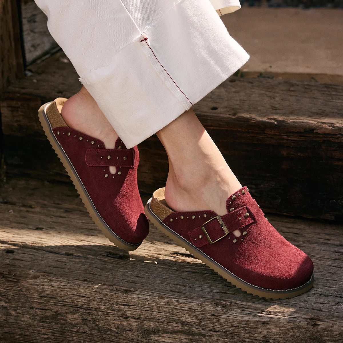 Mirage Studded Suede Clog