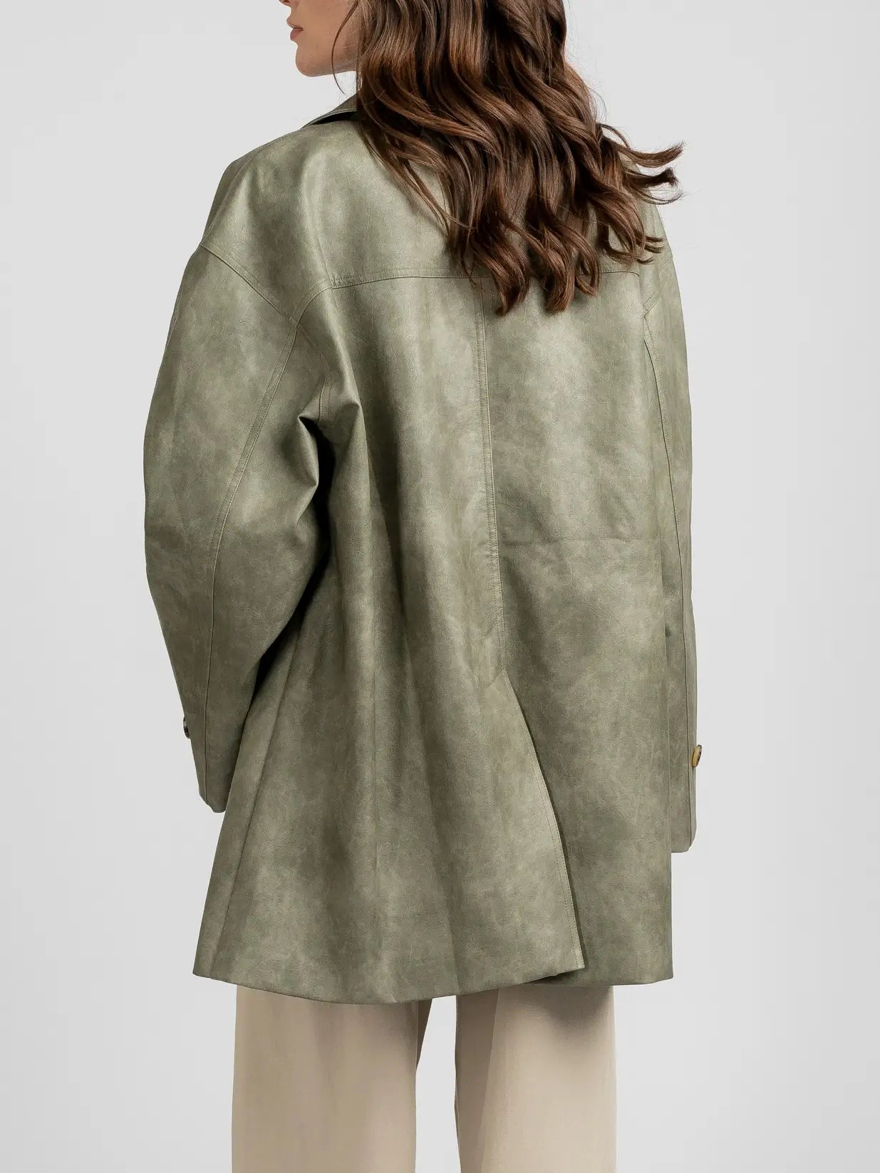 Women's Faux Suede Jacket | Button Front Collared Lightweight Layering Jacket