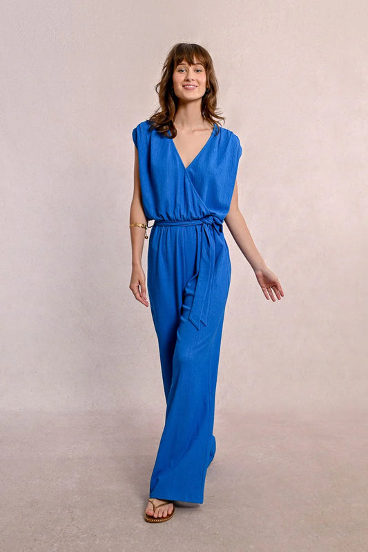 Wrap Effect Knot Waist Jumpsuit