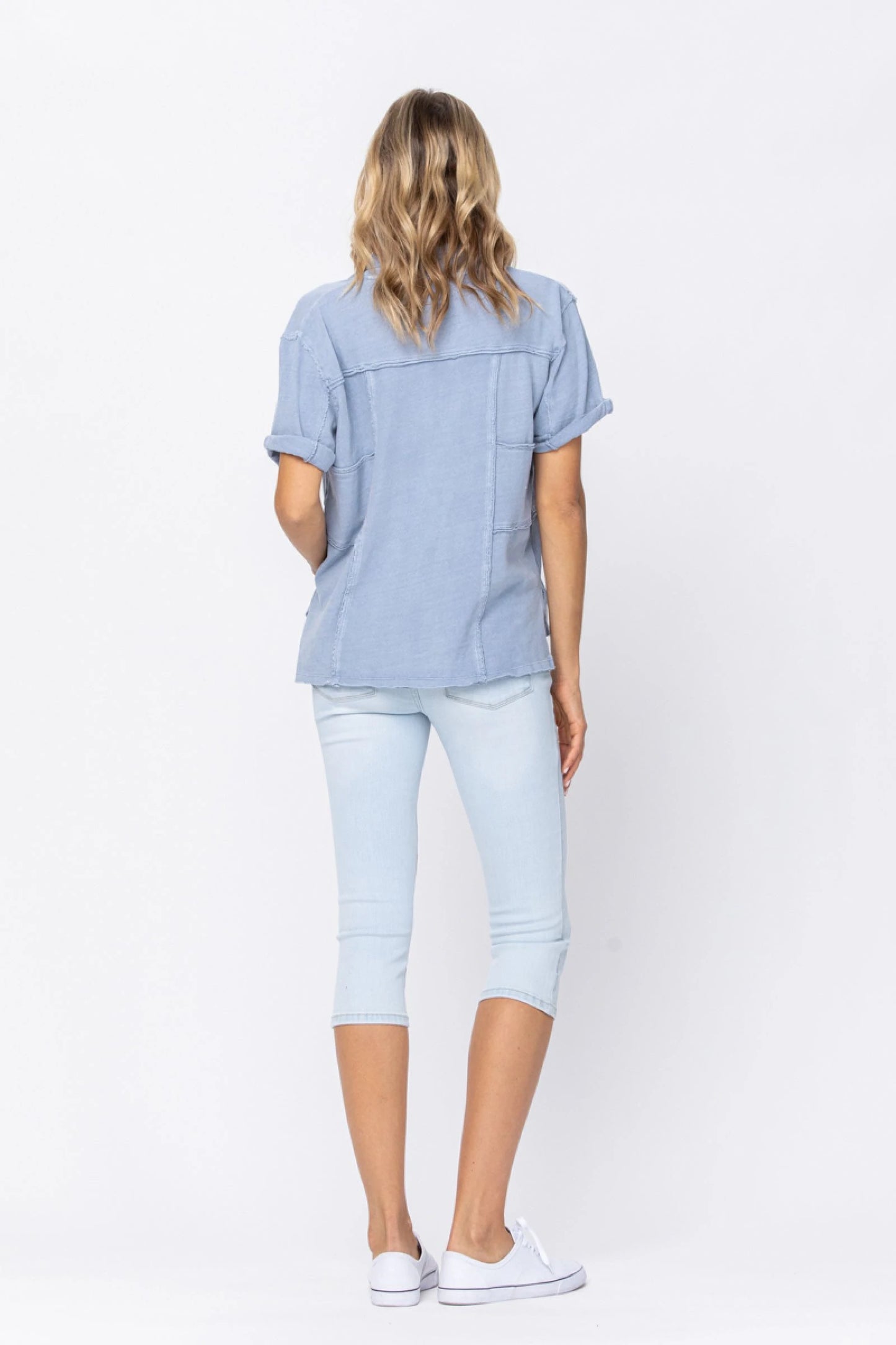 Judy Blue Light Wash Non Distressed Capri Jeans