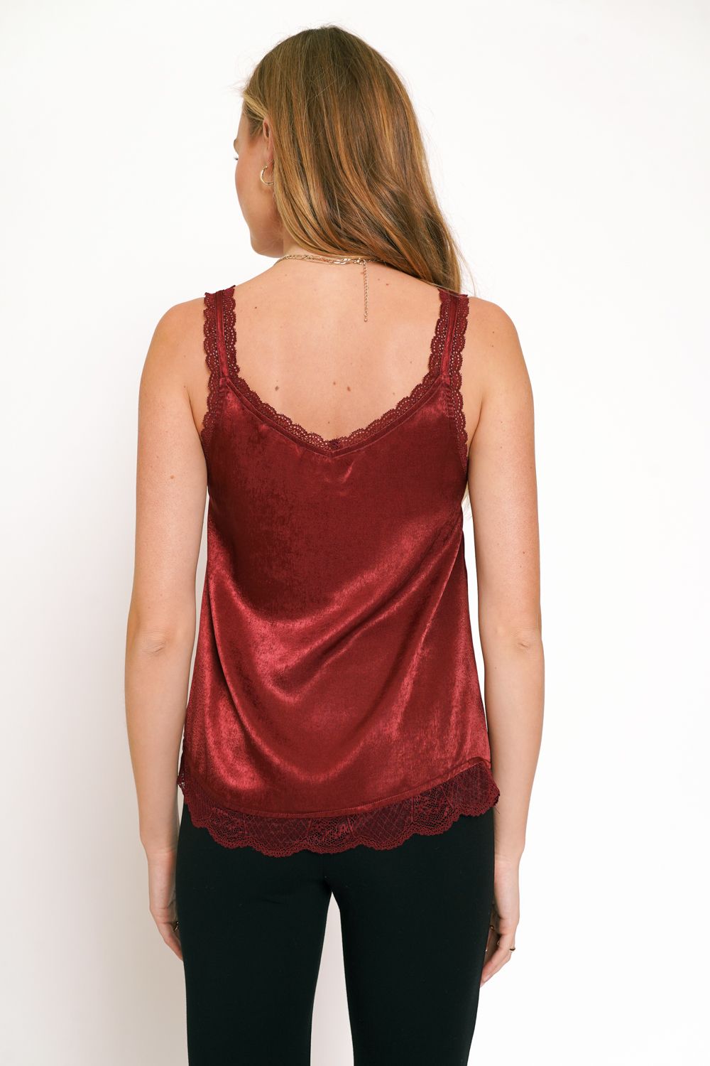 Lace Edge Satin Cami Top