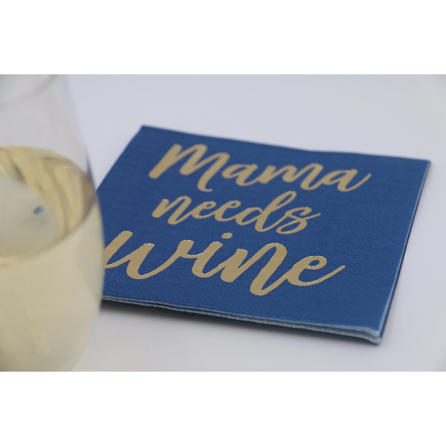 Mama Needs Wine Cocktail Napkins