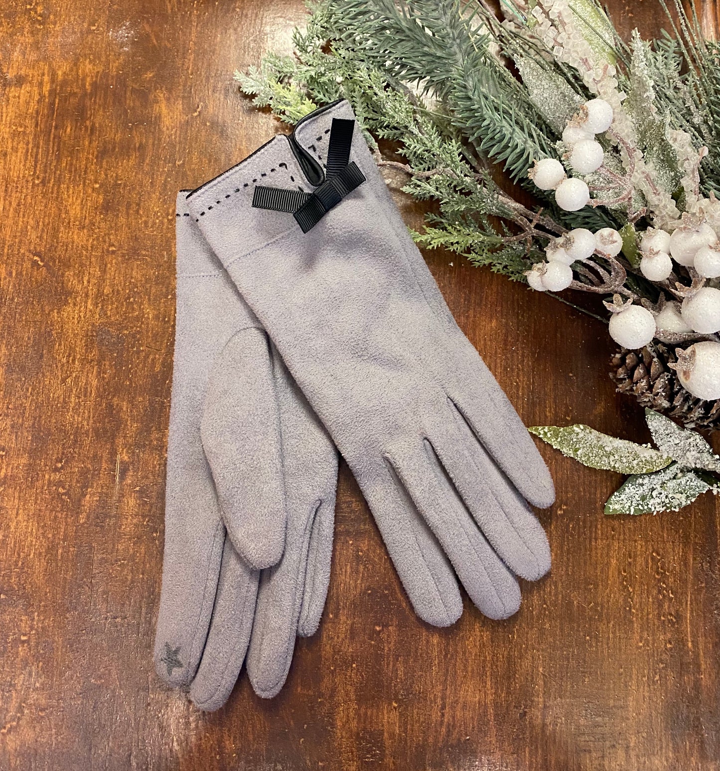 Faux Suede Texting Gloves